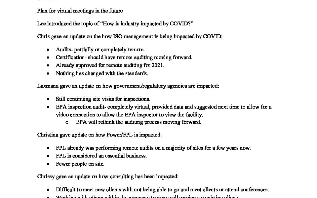 2020-18-18 SE Florida Chapter Board Meeting Minutes